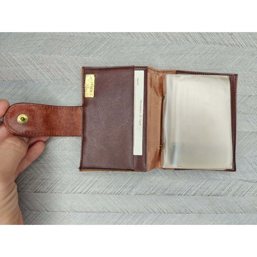 Vintage Baronet Women's Cork Leather Wallet Snap Closure Bifold - Picture 4 of 10